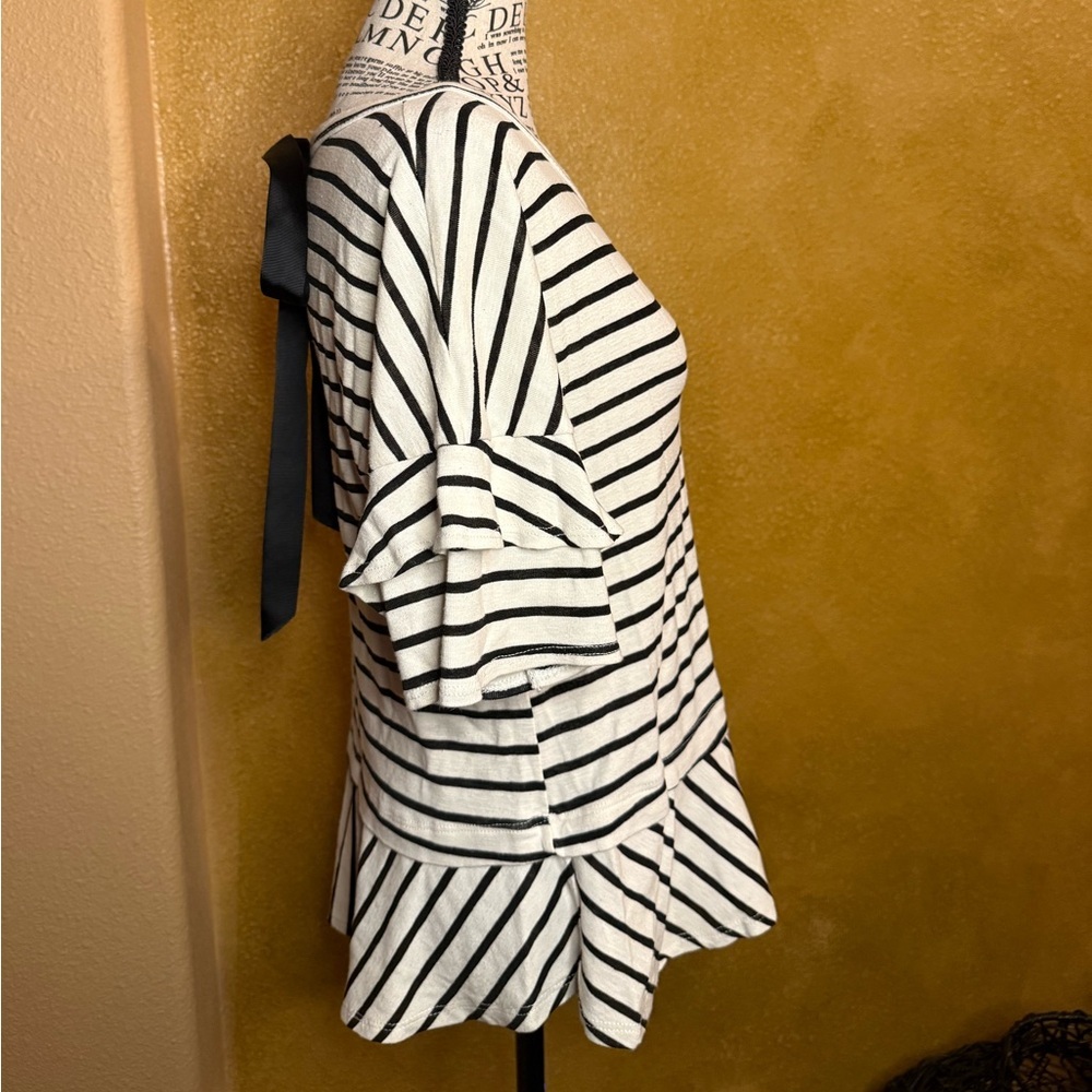 Altar’d State Black & White Striped Top - Picture 2 of 4